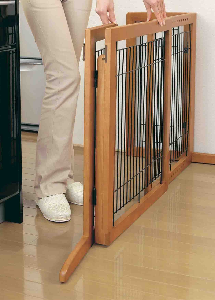 Freestanding Tall Large Gate Brown 40 to 70 I DogFolks